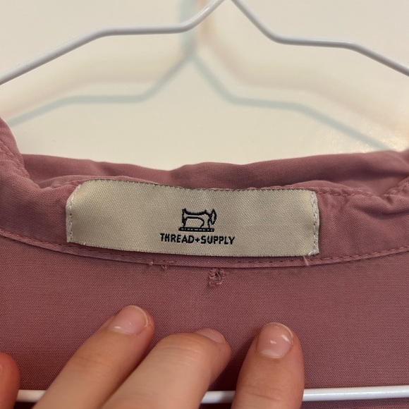 Thread and Supply Women's Pink Button-Up Shirt - Picture 3 of 5